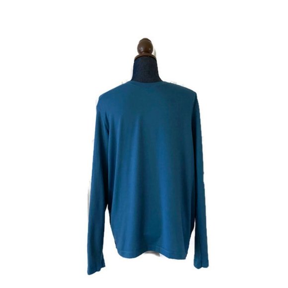 REI mens base layer top stretchy knit teal long sleeve t-shirt NWOT teal - Picture 1 of 8
